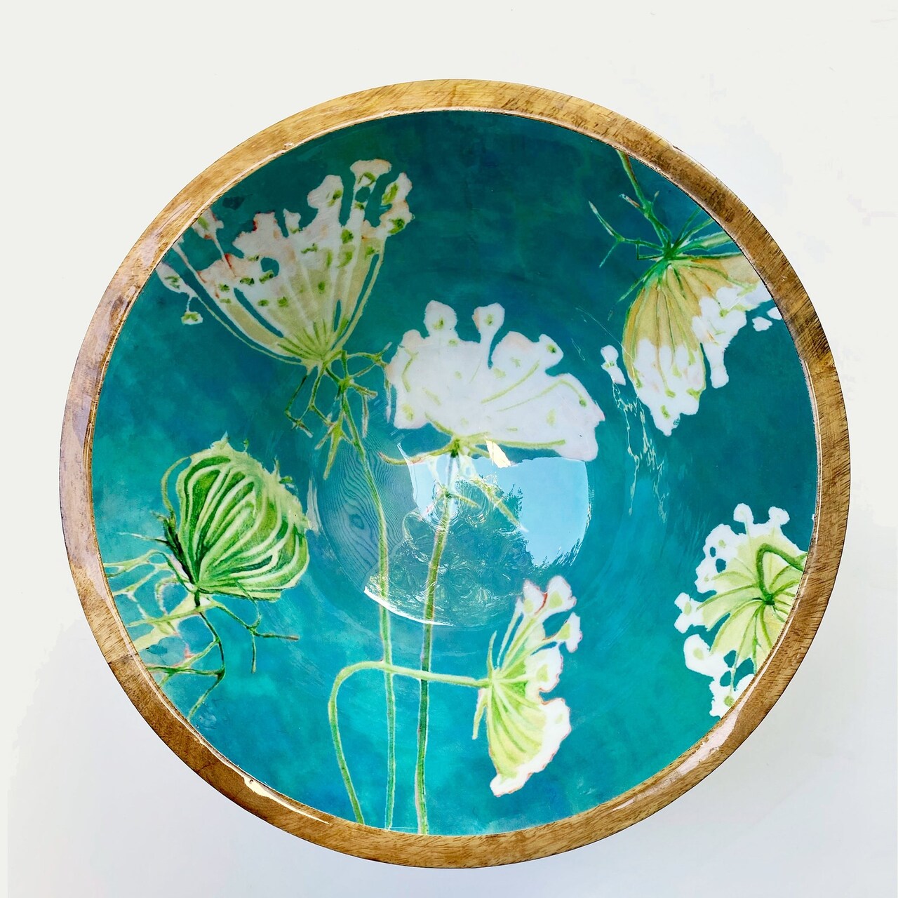 Edge Collections - 12" x 6" - Green - Durable Enamel Serving Bowl - 1 Piece